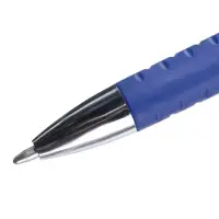 Ручка шариковая Calligrata, синий стержень, узел 0.5 мм, прозрачный корпус, резиновый упор