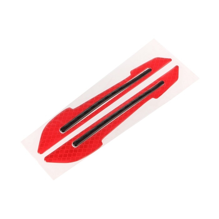 Наклейка противоударная, светоотражающая 16&times;2,3 см, набор 2 шт, красный