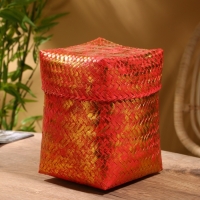 Корзинка плетеная "Голден" 16х16х23 см, розовый Корзинка плетеная "Голден" 16х16х23 см, розовый