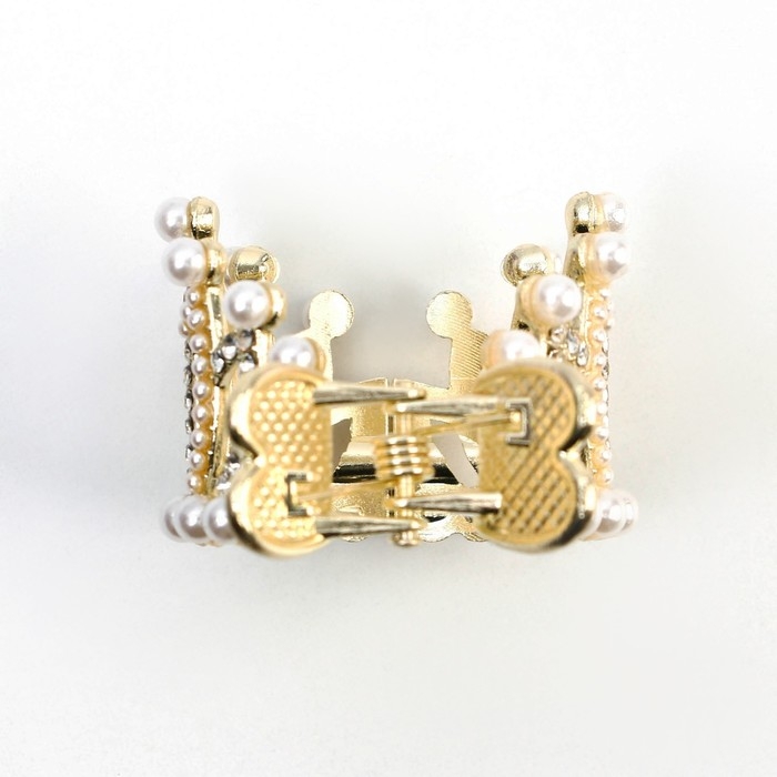 Зажим для волос со стразами &laquo;Queen&raquo;, 3,5 х 4,5 х 3 см