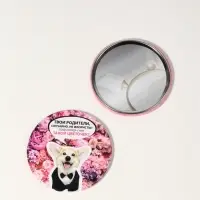 Зеркало карманное &laquo;Корги&raquo;, d=7 см, разноцветное