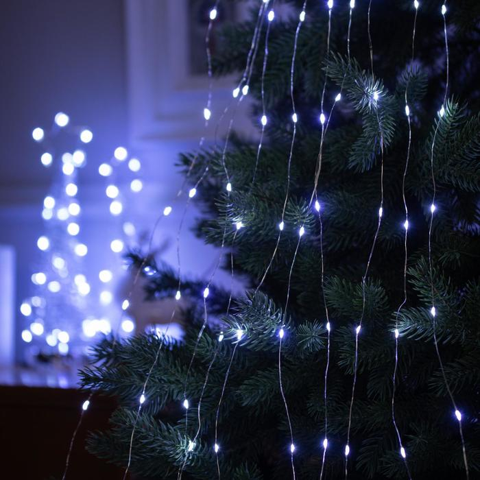 Гирлянда «Конский хвост» 10 нитей по 1.5 м, IP20, серебристая нить, 150 LED, свечение белое, 12 В Гирлянда «Конский хвост» 10 нитей по 1.5 м, IP20, серебристая нить, 150 LED, свечение белое, 12 В