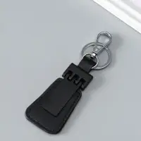 Брелок под нанесение кожзам, металл размер окна 3,7х1,7 см, чёрный матовый 13х4х0,7 см