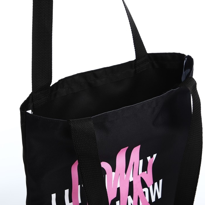 Сумка шопер Come on, 35&times;0.5&times;40 см, без молнии, без подклада, чёрный