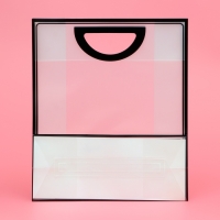 Пакет ПП с вырубной ручкой, прозрачный, 33 х 28 х 12 см, черный Пакет ПП с вырубной ручкой, прозрачный, 33 х 28 х 12 см, черный