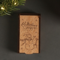 Новогодняя шкатулка "Снеговик" 7х4х2 см