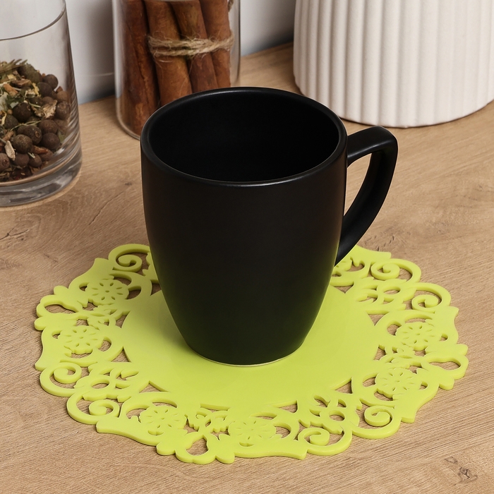 Подставка под горячее &laquo;Чаепитие&raquo;, 19 см, цвет жёлтый