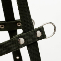 Шлейка брезентовая, регулируемая многоразмерная, 2,5 см, ОШ 45, ОГ 76-90 см, тёмно-зелёная Шлейка брезентовая, регулируемая многоразмерная, 2,5 см, ОШ 45, ОГ 76-90 см, тёмно-зелёная