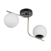 Люстра "Скарлет" 2х40Вт Е27 Чёрный, золото 33х13,5х16см Люстра "Скарлет" 2х40Вт Е27 Чёрный, золото 33х13,5х16см