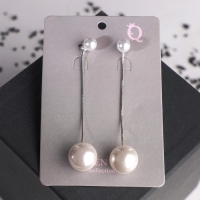 Серьги с жемчугом &laquo;Грейс&raquo; висячие, цвет белый в серебре