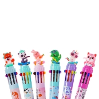 Ручка шариковая автоматическая, 10-ти цветная, штрихкод на штуке, МИКС Зверята Ручка шариковая автоматическая, 10-ти цветная, штрихкод на штуке, МИКС Зверята