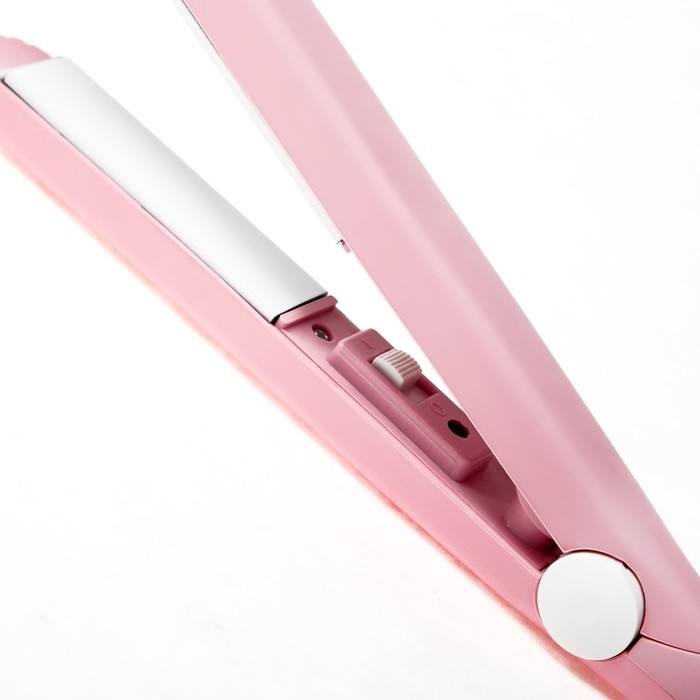 Выпрямитель Luazon LW-27, мини, 25 Вт, керамическое покрытие, 180°C, розовый Выпрямитель Luazon LW-27, мини, 25 Вт, керамическое покрытие, 180°C, розовый