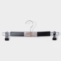 Вешалка для брюк и юбок LaDо́m Bois, 34&times;1,2&times;12,5 см, с зажимами, деревянная сорт А, цвет тёмное дерево