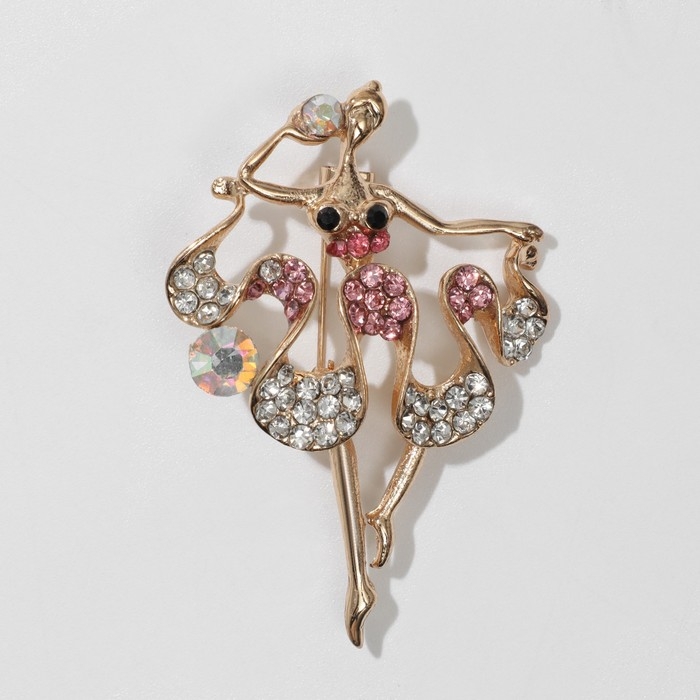 Набор 2 предмета: брошь, глиттер &laquo;Балерина&raquo;, цветной, глиттер - цвет МИКС