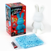 Игрушка помпонами &laquo;Зайка&raquo;, голубой