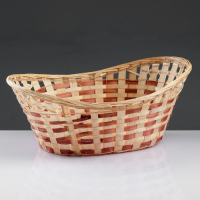 Корзина &laquo;Ладья&raquo;, дно 27&times;20, верх 41&times;28, высота 15 см, бамбук