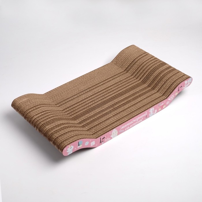 Когтеточка из картона «Маникюрный салончик», 45 × 20 × 3 см Когтеточка из картона «Маникюрный салончик», 45 × 20 × 3 см