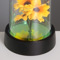 Ночник колба &laquo;Подсолнухи&raquo; LED 3хAG10 8,5х8,5х15,5см