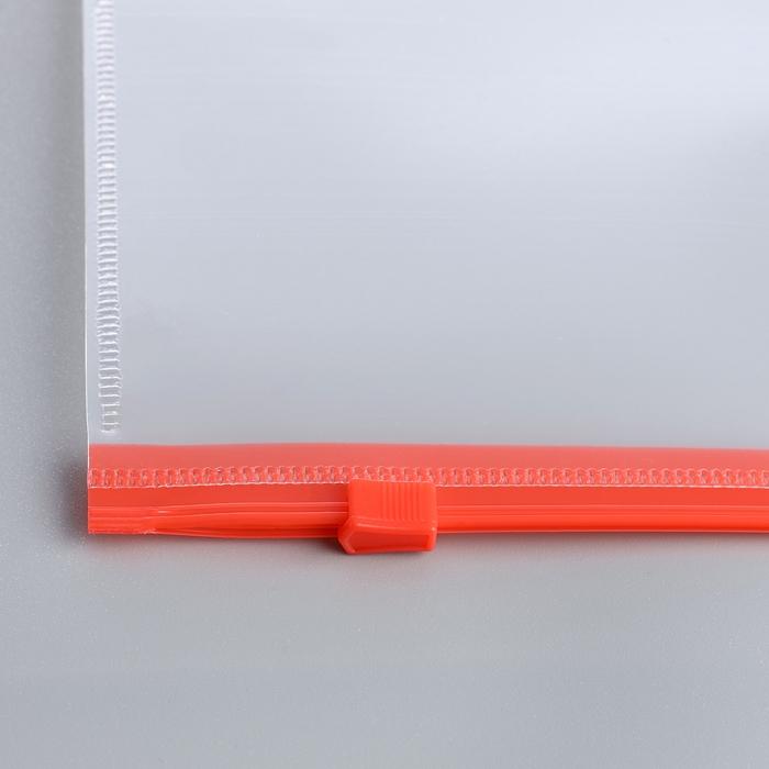 Набор папок-конвертов на ZIP-молнии A5, 150 мкм, Calligrata, прозрачные, 10 штук, МИКС