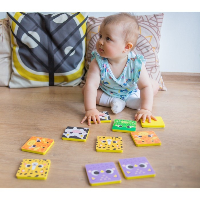 Мемо-игра: Присоски многоразовые для игры в ванной &laquo;Морские животные&raquo;, найди пару, 5 пар, 10 стикеров EVA, Крошка Я