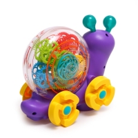 Улитка &laquo;Шестерёнки&raquo;, свет и звук, работает от батареек, цвет МИКС
