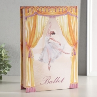 Шкатулка-книга дерево, кожзам, свет "Балерина" 28х19х6 см