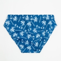 Плавки купальные для мальчика, цвет тёмно-синий/пальмы, рост 98 см