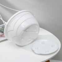 Кашпо для цветов подвесное с прикорневым поливом &laquo;Мальва&raquo;, 4.7 л, белое