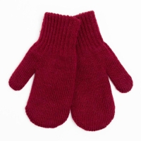 Варежки двойные детские, цвет красный, размер 12 (3-6 лет) Варежки двойные детские, цвет красный, размер 12 (3-6 лет)
