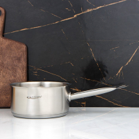 Ковш без крышки &laquo;Общепит&raquo;, 2,1 л, d=18 см, h=9 см, металлическая ручка, с теплораспределительным слоем, индукция