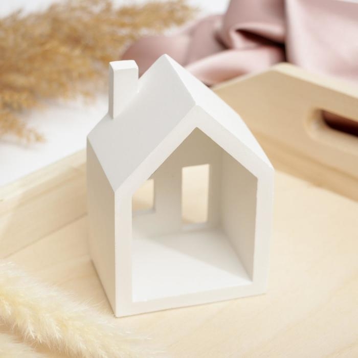 Подсвечник в виде домика «Белый»,7,5 х 11 х 5,5 см Подсвечник в виде домика «Белый»,7,5 х 11 х 5,5 см