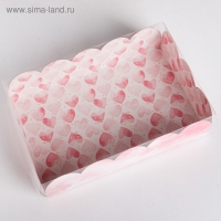 Коробка для печенья, кондитерская упаковка с PVC крышкой, &laquo;Для любимых&raquo;, 20 х 30 х 8 см