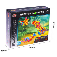 Конструктор магнитный &laquo;Цветные магниты&raquo;, 40 деталей
