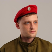 Берет краповый с металлической кокардой, обхват головы 54-58 см