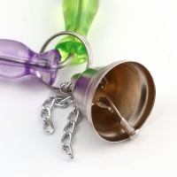 Игрушка для птиц "Ромб из бусин" с колокольчиком, 7 х 20 см, микс цветов Игрушка для птиц "Ромб из бусин" с колокольчиком, 7 х 20 см, микс цветов