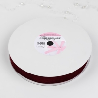 Лента бархатная, 25 мм, 18 &plusmn; 1 м, цвет бордовый №46