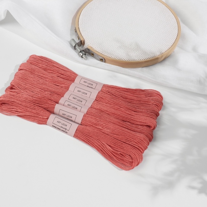 Набор ниток мулине №3712, 8 ± 1 м, 6 шт, цвет лососевый Набор ниток мулине №3712, 8 ± 1 м, 6 шт, цвет лососевый