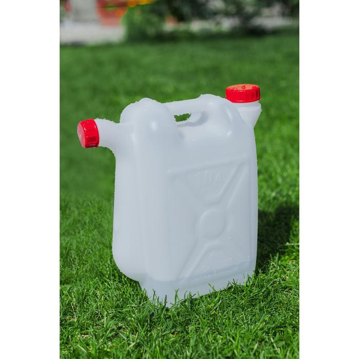 Канистра пищевая &laquo;Бочонок&raquo;, 10 л, со сливом, белая