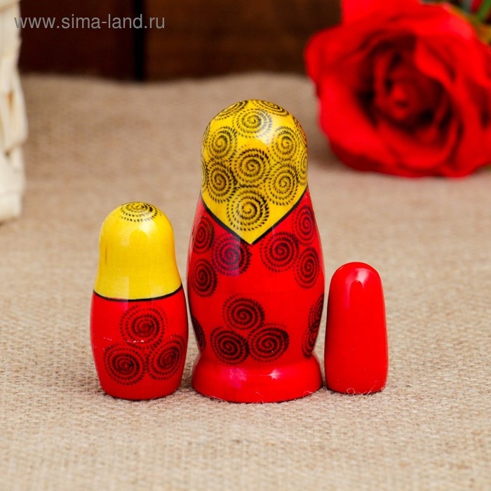 Матрёшка &laquo;Семёновская&raquo;, 3 кукольная, 7 см, высшая категория