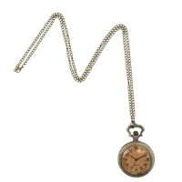 Часы карманные "Бронзовый каркас", кварцевые, на цепочке 80 см, d-4.5 см Часы карманные "Бронзовый каркас", кварцевые, на цепочке 80 см, d-4.5 см