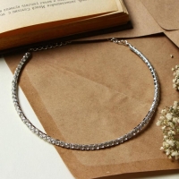 Колье «Лёд», 1 ряд, цвет белый в серебре, 35 см Колье «Лёд», 1 ряд, цвет белый в серебре, 35 см