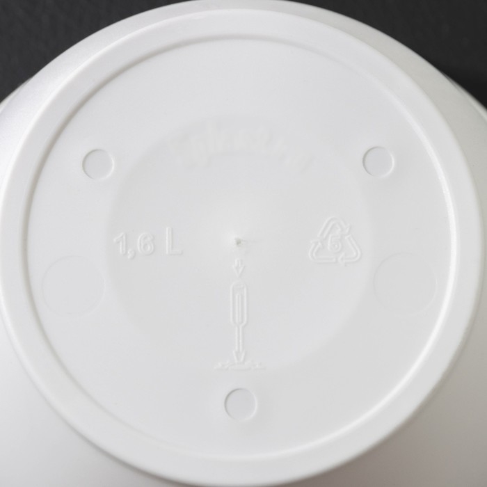 Горшок для цветов с поддоном &laquo;Антик&raquo;, 1,6 л, d=17 см, пластиковый, цвет белый