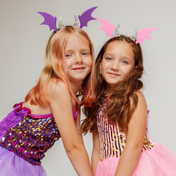 Карнавальный набор &laquo;Дракончик&raquo;: розовое платье, ободок