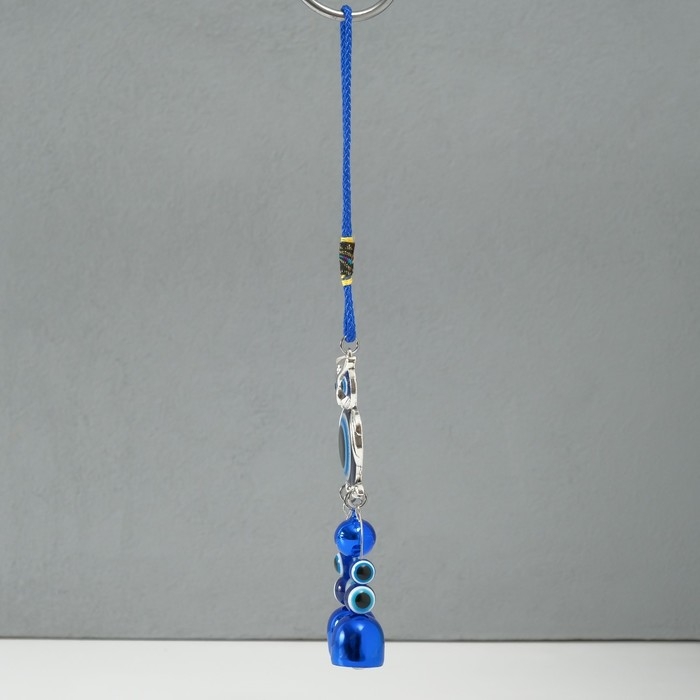 Подвеска от сглаза металл "Филин с колокольчиками" 4х23 см