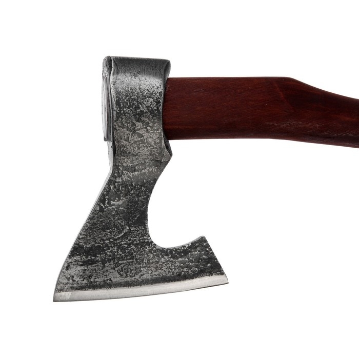 Топор охотничий кованый ТУНДРА ПРОФИ, топорище высшего сорта "дуб" воск, с чехлом, 800 г