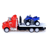 Грузовик инерционный «Эвакуатор» с квадроциклом, МИКС Грузовик инерционный «Эвакуатор» с квадроциклом, МИКС
