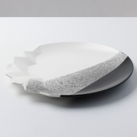 Тарелка керамическая «Снежные горы», 27 см, цвет чёрно-белый Тарелка керамическая «Снежные горы», 27 см, цвет чёрно-белый