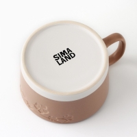 Чайная пара керамическая &laquo;Монблан&raquo;, 2 предмета: кружка 220 мл, блюдце 13х13,6 см