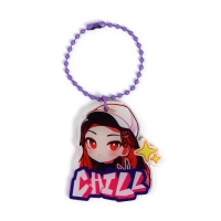 Брелок для ключей акриловый на цепочке &laquo;Chill&raquo;, 4.8 х 9 см