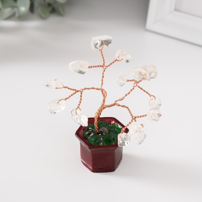 Сувенир бонсай "Денежное дерево с горным хрусталём" 12 шт 8х3х3,2 см